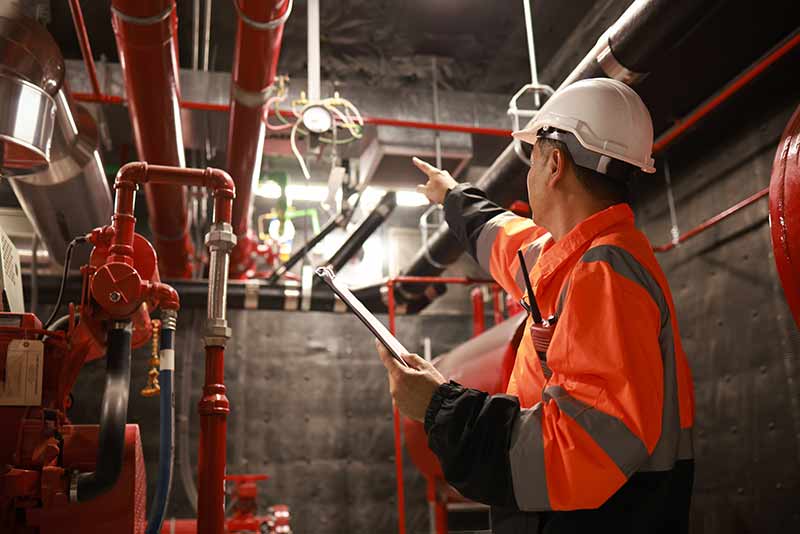 Safety Insurance Inspection of Fire Suppression System in Texas